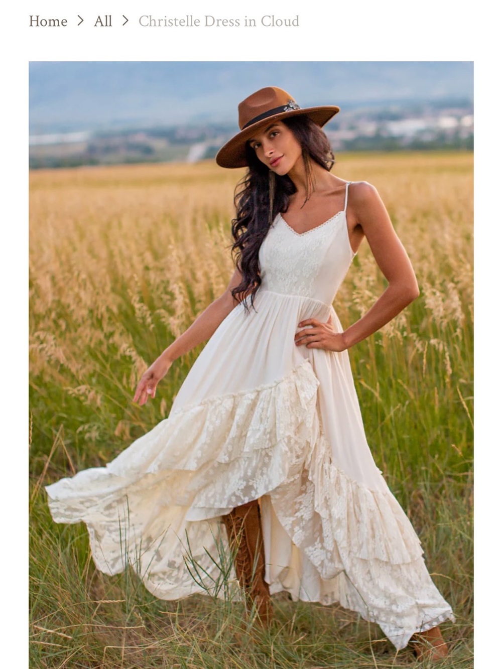Joyfolie Christelle Maxi Dress in Cloud White
